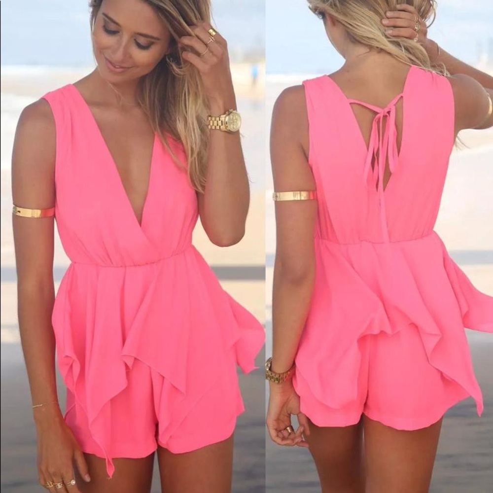OASAP pink romper jumpsuit